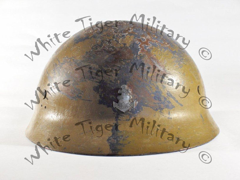 White Tiger Military - First Variation “Star-Vented” Naval Helmet with Insignia